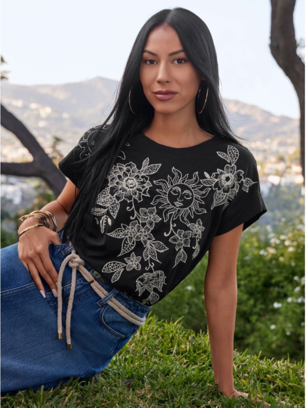 JOHNNY WAS ADDISON RELAXED TEE- XL